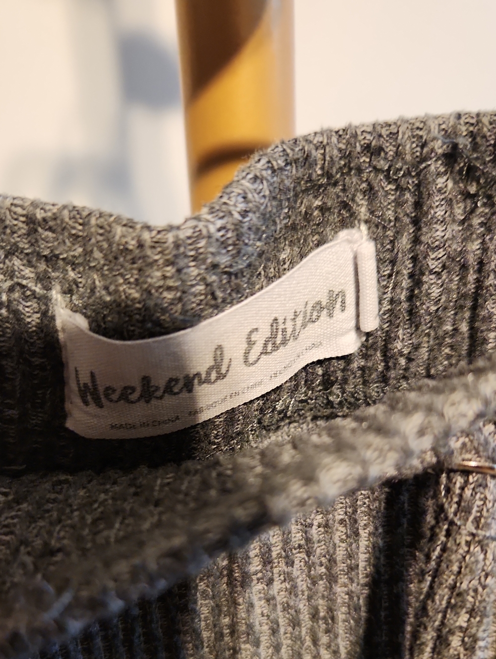 Weekend Edition  Ribbed Knit Drawstring Joggers — Gray - Picture 2 of 5